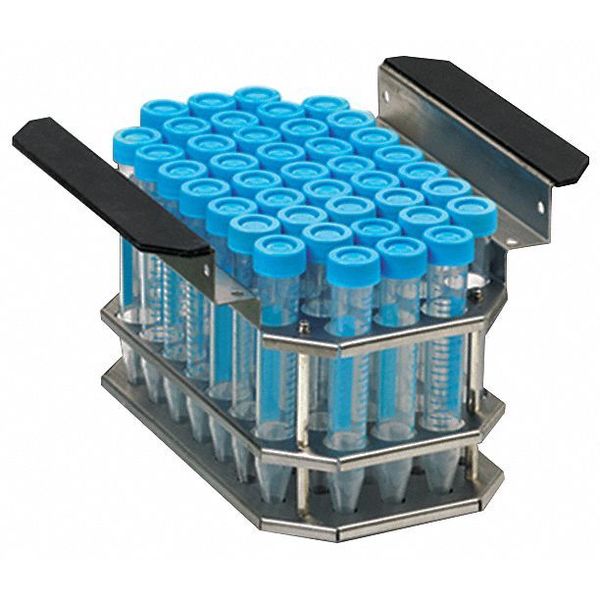 Test Tube Rack, Silver, 76 x 15