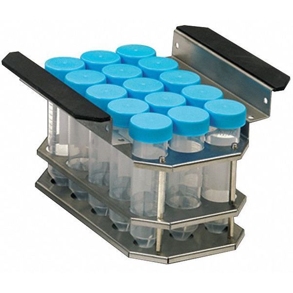 Test Tube Rack, Silver, 15 x 50