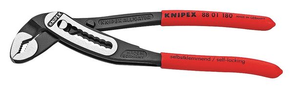 7 1/4 in Knipex Alligator V-Jaw Tongue and Groove Plier Serrated, Plastic Grip