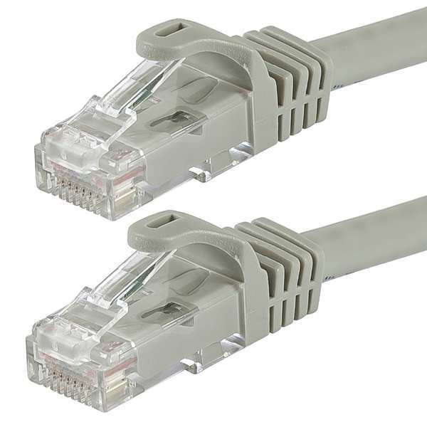 Ethernet Cable, Cat 6, Gray, 100 ft.