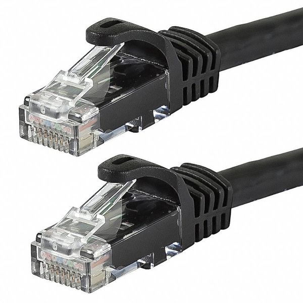 Ethernet Cable, Cat 6, Black, 7 ft.