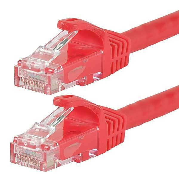 Ethernet Cable, Cat 6, Red, 7 ft.