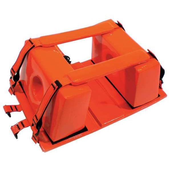 Head Immobilizer, 10-1/2x16x6-1/2, Orange
