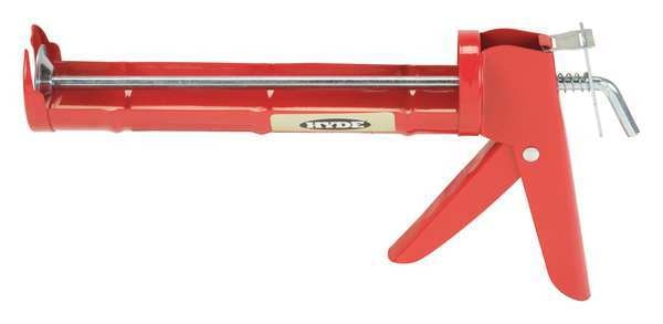 Caulk Gun, Red, Steel, 10 oz