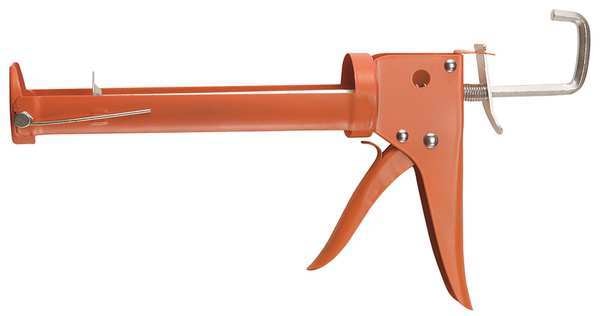 Caulk Gun, Orange, Steel, 10 oz