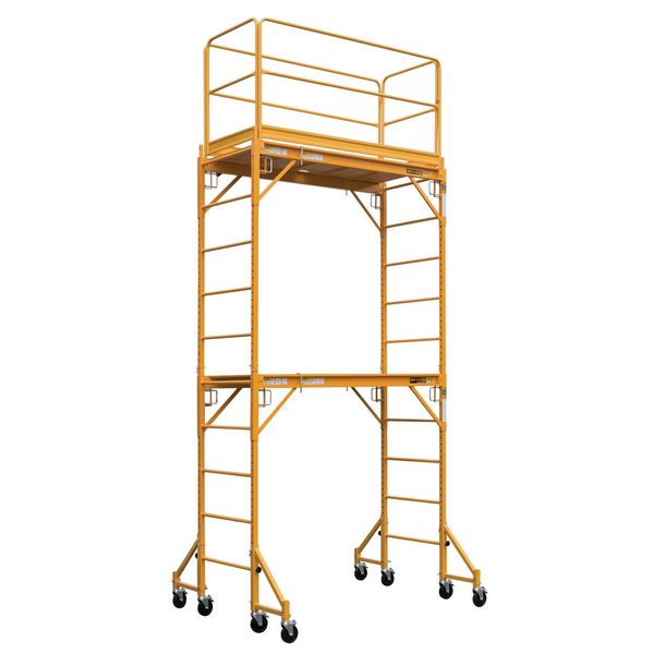 Scaffold Tower, Steel, 840 lb Load Capacity, 12 ft Platform Height