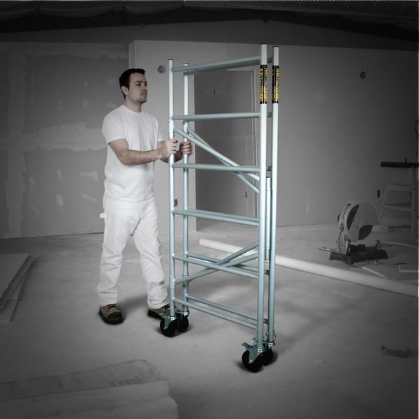 Scaffold, Aluminum, 11-3/4 in to 6 ft Platform Height