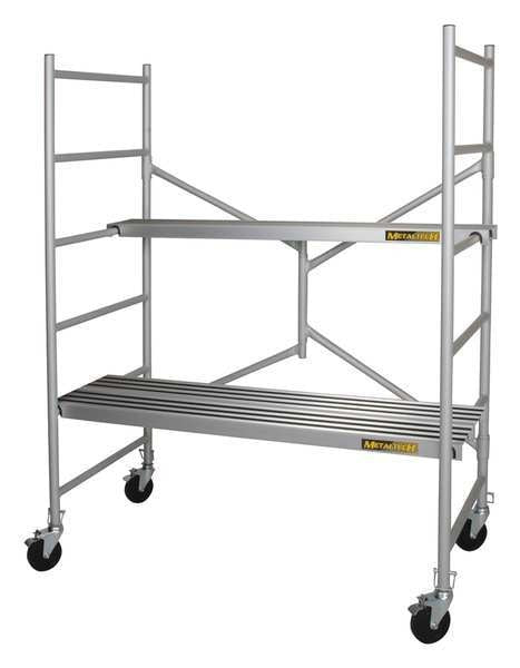 Scaffold, Aluminum, 11-3/4 in to 6 ft Platform Height