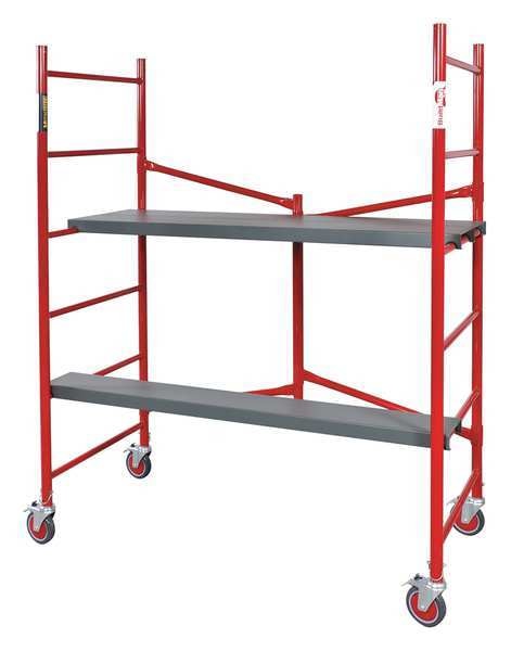 Portable Scaffold, Steel, Adjustable Platform Height