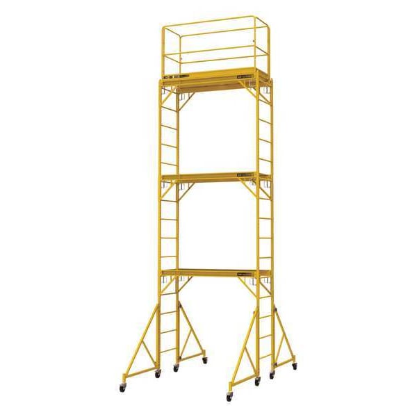 Scaffold Tower, Steel, 733 lb Load Capacity, 18 ft Platform Height