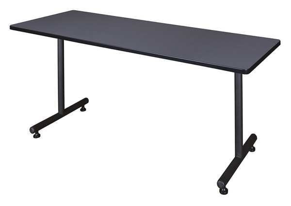 RectangleKobe Training Tables, 72X24X29, Wood, MetalTop, Grey