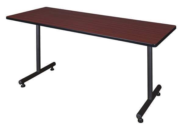 RectangleKobe Training Tables, 60X24X29, Wood, MetalTop, Mahogany