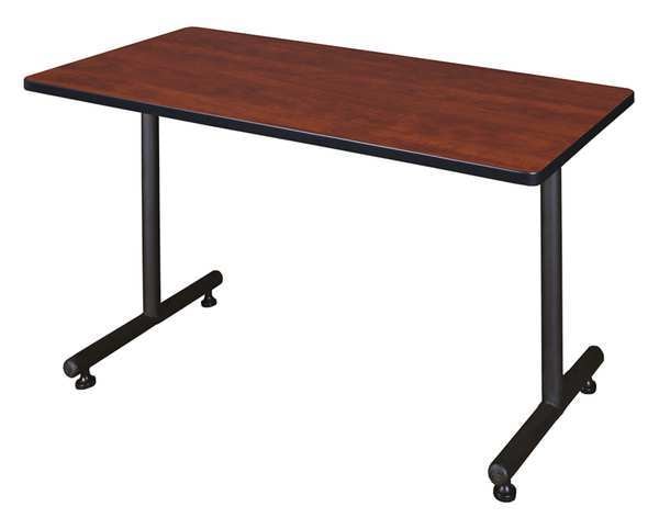 RectangleKobe Training Tables, 48X24X29, Wood, MetalTop, Cherry