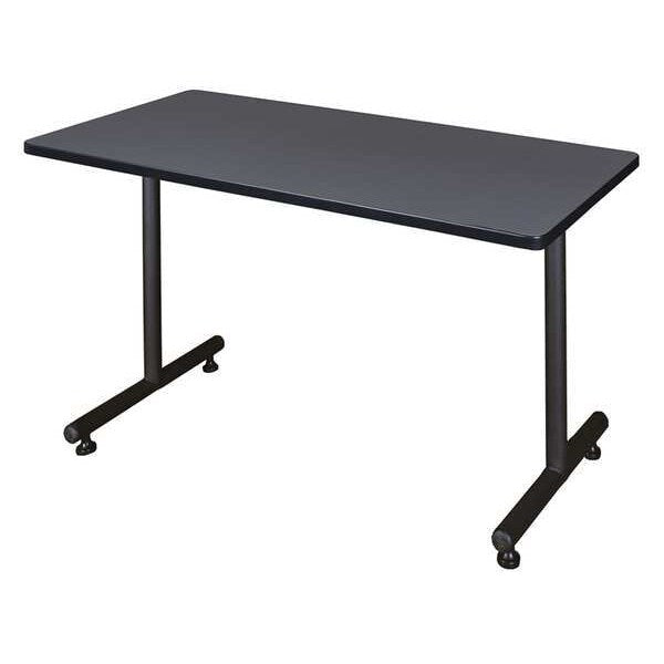 RectangleKobe Training Tables, 48X24X29, Wood, MetalTop, Grey