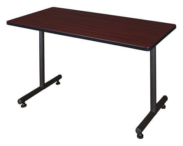 RectangleKobe Training Tables, 48X24X29, Wood, MetalTop, Mahogany