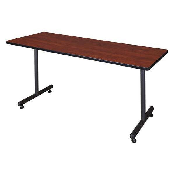 RectangleKobe Training Tables, 60X24X29, Wood, MetalTop, Cherry