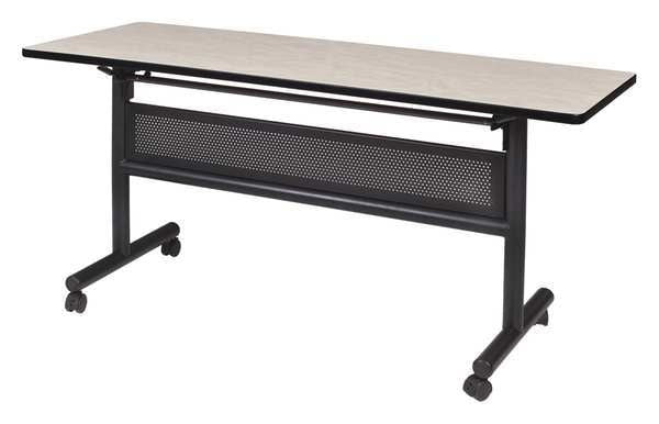 RectangleKobe Flip Top Tables, 48X24X29, Wood, MetalTop, Maple