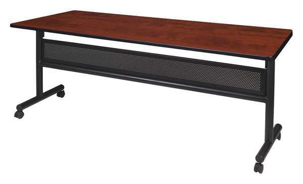 RectangleKobe Flip Top Tables, 72X24X29, Wood, MetalTop, Cherry