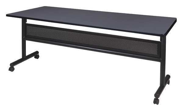 RectangleKobe Flip Top Tables, 72X24X29, Wood, MetalTop, Grey