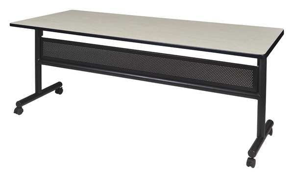 RectangleKobe Flip Top Tables, 72X24X29, Wood, MetalTop, Maple