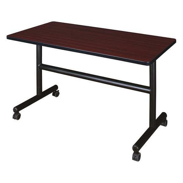 RectangleKobe Flip Top Tables, 48X24X29, Wood, MetalTop, Mahogany