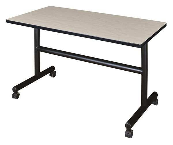 RectangleKobe Flip Top Tables, 48X24X29, Wood, MetalTop, Maple