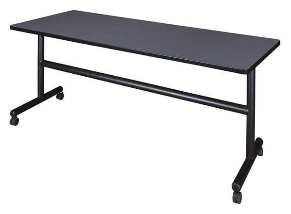 RectangleKobe Flip Top Tables, 72X24X29, Wood, MetalTop, Grey