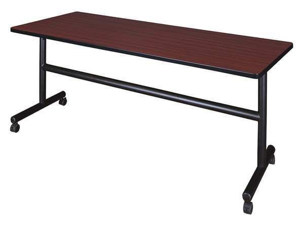 RectangleKobe Flip Top Tables, 72X24X29, Wood, MetalTop, Mahogany
