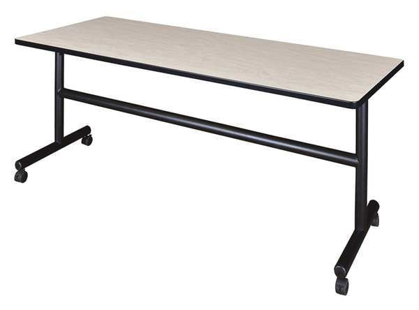 RectangleKobe Flip Top Tables, 72X24X29, Wood, MetalTop, Maple