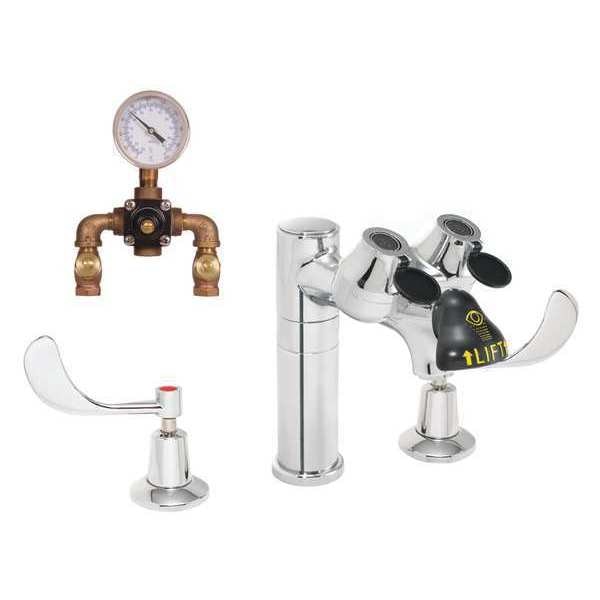 Faucet Mounted Eyewash/Faucet Combination No Bowl