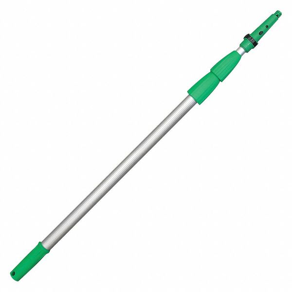 72 in Tapered, Threaded Extension Pole, Green/Silver, Aluminum/Plastic