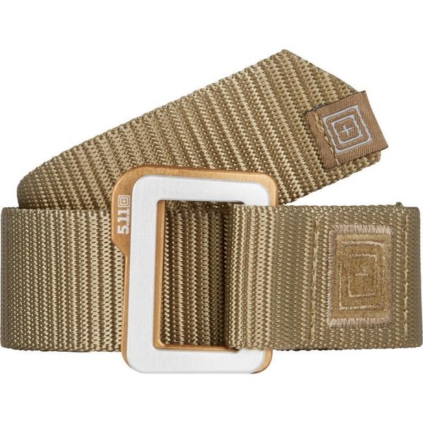 Sandstone Ribbed Weave Nylon Webbing (Belt), Aluminum Anodized (Buckle) Double Buckle, Xl