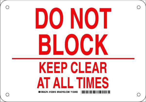 Facility Sign, Plastic, 7X10 