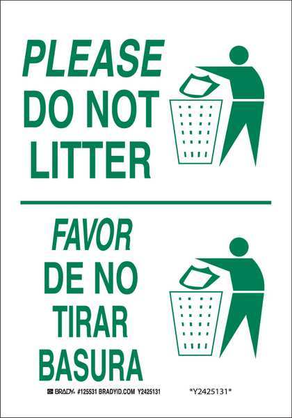Facility Sign, Bilingual, Alum, 10X7 in, Width: 7