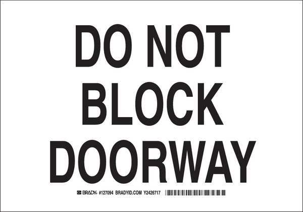 Facility Sign, 7 in Height, 10 in Width, Polyester, Rectangle, English