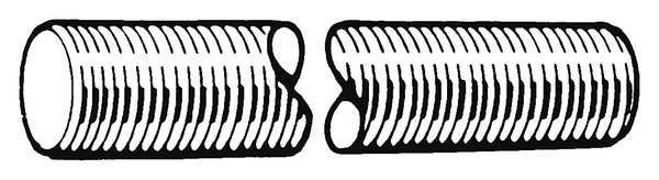 Fully Threaded Rod, M33-3.5mm, 1 m, Steel, Grade B7, Black Oxide Finish