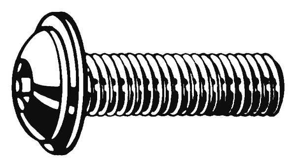 M6-1.00 Socket Head Cap Screw, Plain Stainless Steel, 10 mm Length, 25 PK