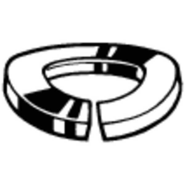 Split Lock Washer, Fits Bolt Size M5 Spring Steel, Zinc Plated Finish, 100 PK