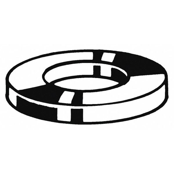 Flat Washer, Fits Bolt Size M12 , Stainless Steel Plain Finish, 50 PK