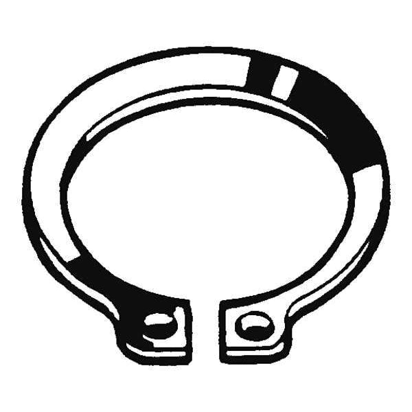 External Retaining Ring for Shaft, Steel Plain Finish, 46 mm Shaft Dia, 25 PK