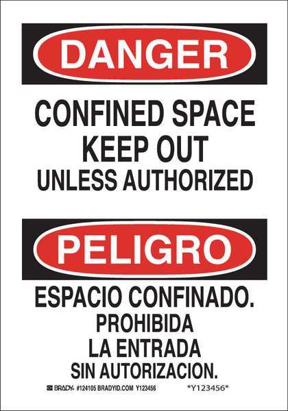 DANGER/PELIGRO SIGN 14X10, 124106
