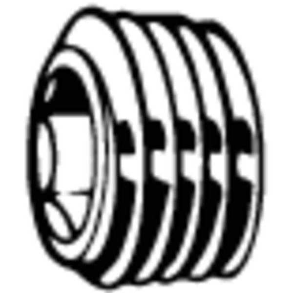 Socket Spoke Screw Plug, 18 mm Dia, Steel Plain, 10 PK