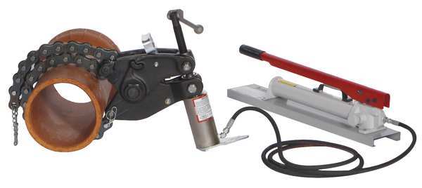 Hydraulic Pipe Cutter, 4 to 18 in Cap