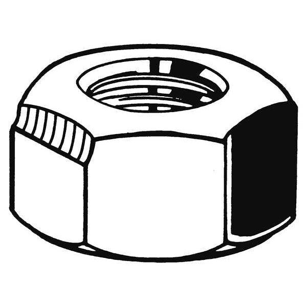 Top Lock Distorted Thread Lock Nut, M24-2.00, Steel, Class 8, Zinc Plated, 24 mm Ht, 10 PK