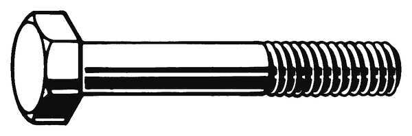 Class 10.9, M16-2.00 Structural Bolt, Hot Dipped Galvanized Steel, 60 mm L, 50 PK