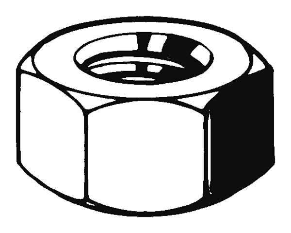 Hex Nut, M16-2.00, Steel, Class 10, Hot Dipped Galvanized, 100 PK