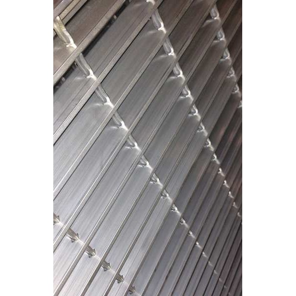 Swaged Grating, Serrated, 24in.Wx1in.H