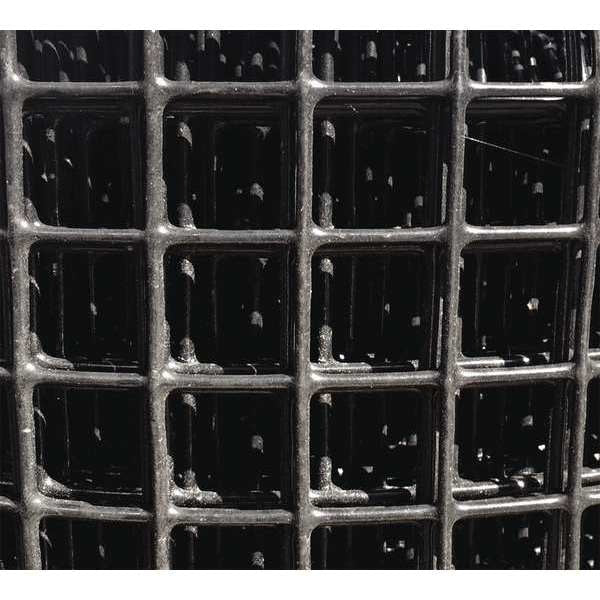 PVC Coated Mesh, 4 ft W, 1,200 in L, 0.08 in Wire Dia, Black
