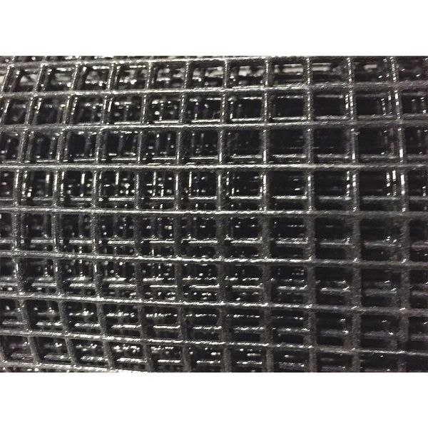 PVC Coated Mesh, 4 ft W, 1,200 in L, 0.025 in Wire Dia, Black