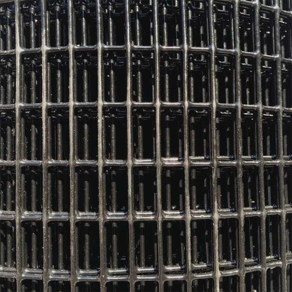 PVC Coated Mesh, 4 ft W, 1,200 in L, 0.063 in Wire Dia, Black